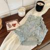 Lady Lace ~ Ropa Interior Pure Desire para Mujer Sin Costuras Transpirable Cintura Baja Entrepierna de Algodón Puro Encaje Calado de Seda de Hielo Calzoncillos Delicados con la Piel