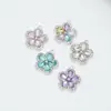 Cadena de Teléfono de Aleación con Cristales de Colores y Lazo, Cuentas Sueltas con Agujero Recto, Colgante DIY, Colgante de Cristal Checo