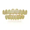 Aparelhos Ortodônticos Europeus e Americanos com Micro-Cravação de Diamantes, Acessórios Dentários Hip-Hop Tendência Exagerados e Personalizados, Conjunto de Decoração Dental para Halloween Atacado