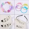Acrílico Colorido Lazo Retorcido con Cuentas DIY Hecho a Mano Pulsera de Cuentas Sueltas Collar Pendiente Accesorios de Joyería