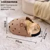 Chinelos de algodão Birkenstock arranhador de gato cama de gato semi-fechado integrado resistente ao desgaste sem fiapos chinelos de feltro gato placa de pata de gato