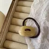 Cuerda para el pelo práctica de botón combinable Anillo para el pelo de resina color toffee Cuerda para el pelo Goma para coleta alta Bola de tendón Cubre pelo Accesorios para el pelo para mujer