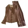 Pijama de Primavera y Otoño para Mujer 2025 Modal Cuello en V Estilo Puro Encaje Sexy Ropa de Casa Conjunto de Dos Piezas Moderno