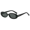 Gafas de Sol Pequeñas Retro Elegantes Ovaladas de Marco Delgado para Mujer, Versátiles Estilo Ins Europeas y Americanas para Vacaciones Protección Solar