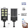 Luz de Rua LED de Alto Brilho Novo Modelo Transfronteiriça Luz de Rua de Fileira Dupla Luz Solar de Jardim Luz de Rua com Sensor Iluminação Externa