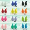 Pendientes de botón en forma de coma de pintura color macarrón personalidad dopamina modernos lindos pinzas para orejas temperamento celebridad de Internet joyería para orejas