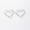 Pendientes Europeos y Americanos Retro de Corazón Retorcido para Mujer, Pendientes Elegantes Estilo Cool Ins con Agujas de Plata 925, Joyería de Oreja de Alta Gama