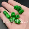 Colgante de Jade Jade Jade Passepartout Colgante de Jade Jade Verde Yang Passepartout Cuentas Dispersas Cuentas de Jade de Agujero Grande Collar de Cuentas