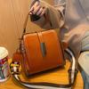 Bolso de piel auténtica para mujer, novedad de 2024, moderno y retro, bandolera de alta gama, versátil y versátil.