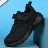Zapatos infantiles de comercio exterior, zapatillas deportivas transpirables de malla tejida, zapatos casuales ligeros para niños y niñas, suministro directo de fábrica