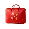 Saco de armazenamento para colcha de casamento, vermelho, grande capacidade, conjunto de quatro peças de colchas para o enxoval da noiva, com alça para facilitar o transporte
