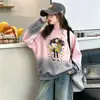 Roupas Infantis para Meninas 2026 Estilo Primavera/Outono Cartoon Gradiente Tie-Dye Moletom Fashion para Menina Largo Versátil Gola Redonda Top Tendência