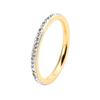 Anel Novo de Luxo Leve Círculo Completo 2mm Diamante Lama Aço Titânio Não Desbota Círculo Fino Exquisito Ins Anel Simples Atacado Pontual