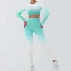 Conjunto Esportivo de Cor Gradiente Novo Produto Outono Transfronteiriço para Mulheres, Conjunto de Esportes Fitness Yoga para Exterior de Aparência Sofisticada