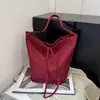 Bolso tipo cubo retro de estilo simple para otoño e invierno para mujer, bolso versátil de gran capacidad para hombro y axila, bolso de mano tote de moda para el día a día
