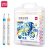 Deli Hm108 Marcador Acrílico Pintura Acrílica Color Especial para Estudiantes Bolígrafo Acrílico Marcador Bolígrafo Set