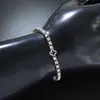 Pulsera de Cadena de Tenis con Diamantes Incrustados de Trébol de Cuatro Hojas Hip-Hop para Mujer, Pulsera de Alta Gama, Pulsera, Joyería para Manos, Accesorios Populares Transfronterizos
