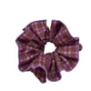 Goma para el pelo de cuadros morados estilo Zhao Lusi para mujer, Sujetador de coleta de alta gama para otoño e invierno, Accesorio para moño