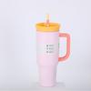 Nueva Taza Termo de Aspecto Elegante para Hombres y Mujeres, Acero Inoxidable 304 para Exteriores con Popote y Asa, Taza para Coche de 40 oz que Mantiene el Frío