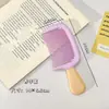 Peine de Alta Apariencia y Lindo Helado Antiestático Peine de Dientes Pequeños Medianos Engrosado Duradero Portátil de Plástico