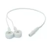 Cabo de Conexão Personalizado 2.0 Ponta de Tubo Redondo para Fivela Magnética 3.5, Cabo Duplo Paralelo Branco Um para Dois, Fios Condutores para Fisioterapia