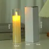 Vela Digital LED de Vidrio Simulado Luz de Llama Oscilante Romántica para el Hogar, Fiesta de Navidad, Accesorios de Ambiente, Adornos