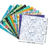 12 Piezas de Material para Experimentos Científicos Manual Decorativo de Papel Pegatinas Patrón Creativo DIY Papel de Material Transfronterizo Amazon