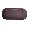 Acessórios para Bolsas DIY Fundo de Bolsa Tecido à Mão Padrão Cruzado PU Oval 22*10cm Fundo de Bolsa Pronto para Venda