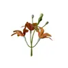 3 cabezas de flores artificiales de lirio de rocío, kit de materiales para manualidades, accesorios para el cabello, coronas de flores, accesorios para decoración de paredes, venta al por mayor transfronteriza.