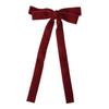 Color Rojo y Negro Tiara de Lazo para Niña de Corea del Sur Pinza para el Cabello Cinta Larga Anillo para el Cabello de Terciopelo Cuerda para el Cabello Infantil Pinza para el Cabello