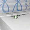 Coleção de Unhas de Osso de Ouvido de Aço Titânio Verde Menta Transparente Pequenas Frescas Microcravejadas com Zircônia Doces Brincos de Trevo de Quatro Folhas