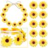 Diadema de Girasol, Margarita Pequeña, Guirnalda de Crisantemo Pequeño, Diadema para Niña, Diadema Decorativa para Vacaciones de Verano, Cinta para el Cabello, Playa