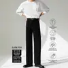 Pantalones Casuales Rectos Simples y Cómodos para Hombres para Commuting al Aire Libre 2025 Nuevo Otoño/Invierno con Forro Polar Cálido