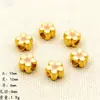 Estilo Nacional Color Dorado Loto Espaciador Perlas Arena Dorada Perlas Esmalte Color A Través del Agujero Perlas Retro Cultural Juguete Pulsera de Mano Perlas DIY Pequeños Adornos