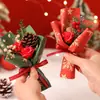 Buquê de Natal Presente Buquê de Sabão Papai Noel Véspera de Natal Presente Criativo para Namorada Atacado