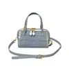 Bolso de mano de moda nuevo y versátil con estampado de diamantes para mujer, bolso tipo Boston de diseño elegante, bolso ligero para damas