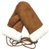 Luvas quentes de inverno para homens e mulheres, do mesmo estilo, para andar de bicicleta, com imitação de pele de carneiro integrada, espessadas e quentes