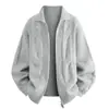 Suéter de punto para hombre, ajuste holgado, doble cremallera, nuevo para Otoño/Invierno 2026, talla grande, chaqueta de punto moderna y casual