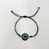 Pulsera de Aleación 2025 Sol y Luna Amantes Tiempo Piedra Preciosa Trenzada Pulsera del Día de San Valentín Pulsera de Pareja Ins Europea y Americana