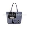 Bolsa Casual de Lona Transfronteiriça, Bolsa de Ombro de Lona, Bolsa Feminina, Bolsa de Compras, Bolsa Tote Feminina de Lona com Cartoon de Grande Capacidade Venda por Atacado