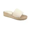 Sandalias Sencillas de Deslizamiento, Nuevo Estilo para Mujer, Pantuflas de Moda para Verano, Calzado de Exterior a la Moda, Zapatos de Cuerda de Cáñamo Sintético, Sandalias Casuales de Tacón Bajo, Exportación