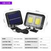 Luz de Parede Solar Separada 56 Leds com Sensor 100 Cob Separada Interna e Externa Luz de Jardim Luz de Garagem
