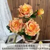 Flores Artificiais de Casamento Cor Laranja, Flores de Seda para Arranjos de Casamento, Decorações para Banquete de Noivado, Arranjos de Flores para Corredor de Salão de Casamento, Decorações de Fundo