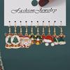 Brincos de Natal europeus e americanos combinam brincos de liga de alce boneco de neve floco de neve árvore de Natal brincos