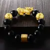 Sha Jin dominante piedra ojo de tigre fortuna valiente pulsera tienda de oro con cuentas de transferencia pulsera valiente venta al por mayor en vivo