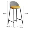 Taburete de Barra de Lujo Ligero Moderno Minimalista para el Hogar Taburete Alto Silla con Respaldo para Recepción de Celebridades de Internet Taburete de Barra de Moda