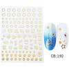 Suministro transfronterizo de pegatinas para uñas Red Sol Estrella Luna decoración 3D oro y plata pegatinas para uñas en blanco y negro pegatinas adhesivas para uñas