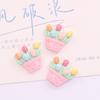 Cesta de flores de tulipán brillante linda DIY pegamento de crema funda de teléfono hebilla de zapato pasador accesorios de joyería de resina venta al por mayor