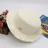 Chapéu de Palha Francês de Aba Larga Estilo Novo Transfronteiriço, Chapéu de Verão com Proteção Solar, Chapéu Branco Feminino Estilo Hepburn de Viagem com Topo Plano