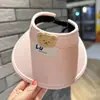 Visera de Verano para Niños, Sombrero con Visera, Sombrero con Protección Solar para Niños y Niñas, Sombrero de Sol Lindo, Sombrero de Sol para Bebé, A prueba de viento con Ala Ancha
